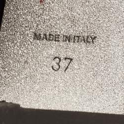 Pre Owned Rene Caovilla Black Suede Crystal Embellished Mid Calf Boots Size 37