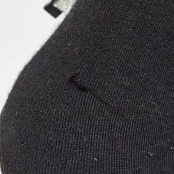 Pre Owned René Caovilla Black Knit Fabric Embellished Sock Boots Size 41