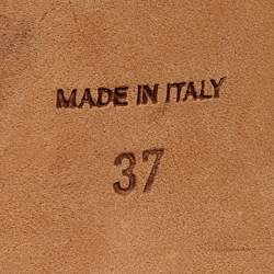 Pre Owned René Caovilla Black Satin Crystal Embellished Platform Pumps Size 37