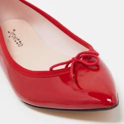 Repetto Red Patent Leather Bow Ballet Flats Size 42