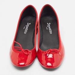 Repetto Red Patent Leather Block Heel Pumps Size 37