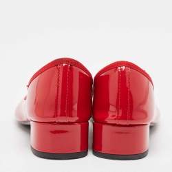 Repetto Red Patent Leather Block Heel Pumps Size 37