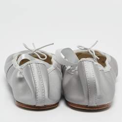 Repetto Grey Satin Sophia Ballet Flats Size 40