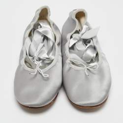 Repetto Grey Satin Sophia Ballet Flats Size 40