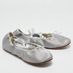 Repetto Grey Satin Sophia Ballet Flats Size 40
