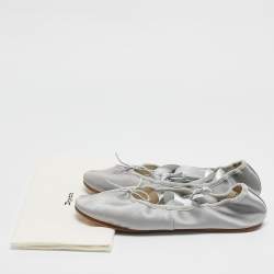 Repetto Grey Satin Sophia Ballet Flats Size 40