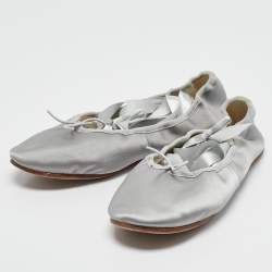 Repetto Grey Satin Sophia Ballet Flats Size 40