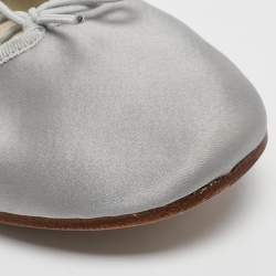 Repetto Grey Satin Sophia Ballet Flats Size 40