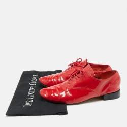 Repetto Red Patent Leather Slip On Derby Size 39