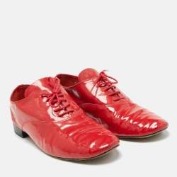 Repetto Red Patent Leather Slip On Derby Size 39