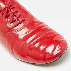 Repetto Red Patent Leather Slip On Derby Size 39