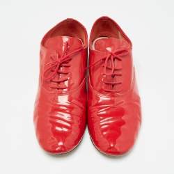 Repetto Red Patent Leather Slip On Derby Size 39