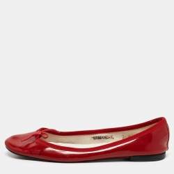 Repetto Red Patent Leather Ballet Flats Size 39