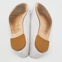 Repetto Off White Patent Leather Bow Ballet Flats Size 37.5