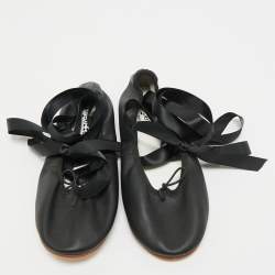 Repetto Black Leather Sophia Ballet Flats Size 38