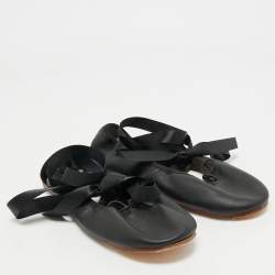 Repetto Black Leather Sophia Ballet Flats Size 38
