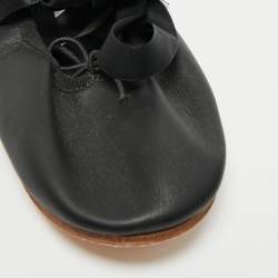 Repetto Black Leather Sophia Ballet Flats Size 38