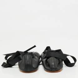 Repetto Black Leather Sophia Ballet Flats Size 38