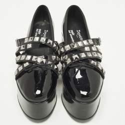 مملوكة مسبقًا Repetto Size 38 Black Patent Leather Platform Flats