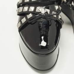 مملوكة مسبقًا Repetto Size 38 Black Patent Leather Platform Flats