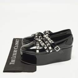 مملوكة مسبقًا Repetto Size 38 Black Patent Leather Platform Flats