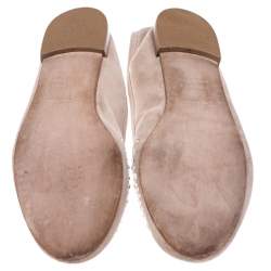 Repetto Beige Suede Crystal Embellished Ballet Flats Size 39
