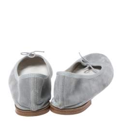 Repetto Grey Suede Leather Cendrillon Ballerina Flats Size 42