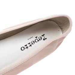 Repetto Light Pink Leather Bow Embellished Ballet Flats Size 42