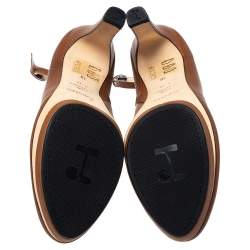 Repetto Tan Leather "Terry" Platform Ankle Booties Size 40