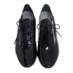 Repetto Black Patent Leather Wedge Booties Size 38