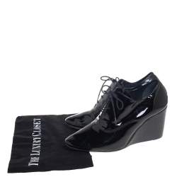 Repetto Black Patent Leather Wedge Booties Size 38