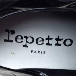 Repetto Black Patent Leather Wedge Booties Size 38