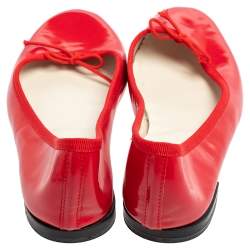 Repetto Red Leather Slip On Ballet Flats Size 38.5