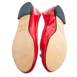 Repetto Red Leather Slip On Ballet Flats Size 38.5