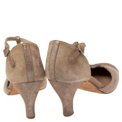 Repetto Beige Suede T-strap Pumps Size 40