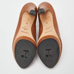 Repetto Brown Leather Platform Ankle Booties Size 40
