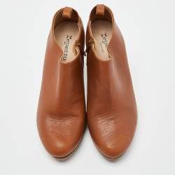 Repetto Brown Leather Platform Ankle Booties Size 40