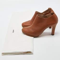 Repetto Brown Leather Platform Ankle Booties Size 40