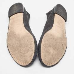 Repetto Black Croc Embossed Leather Bow Ballet Flats Size 42