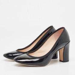 Repetto Black Patent Leather Round Toe Pumps Size 38