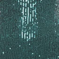 Pre Owned Retrofete Green Sequin Jersey Asymmetric Cocktail Dress S