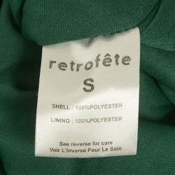 Pre Owned Retrofete Green Sequin Jersey Asymmetric Cocktail Dress S