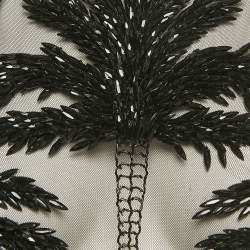 مملوكة مسبقًا Retrofete Black Tulle and Satin Embellished Ondine Dress XS