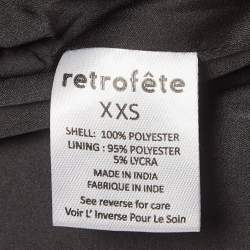 Retrofete Silver/Black Sequined Mini Skirt XXS