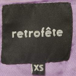 Retrofete Purple Sequin Belted Mini Wrap Dress XS
