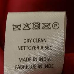 مملوكة مسبقًا فستان قصير بكتف واحد مرصع بحزام ترتر أحمر غامق ريتروفيتي مقاس صغير