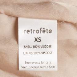 مملوكة مسبقًا Retrofete Beige Leopard Print Sequin Belted Midi Dress XS