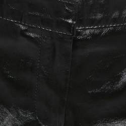 Pre Owned Retrofete Black Real Leather Hot Pants M