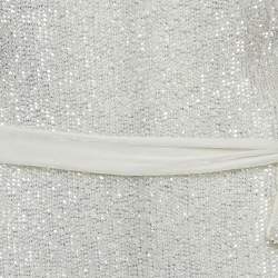 مملوكة مسبقًا Retrofete White Sequin Embellished Maxi Dress S  