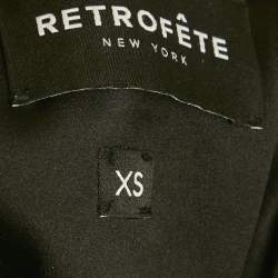 Pre Owned Retrofete Green Lamé Pleated Draped Waist Daniele Dress XS